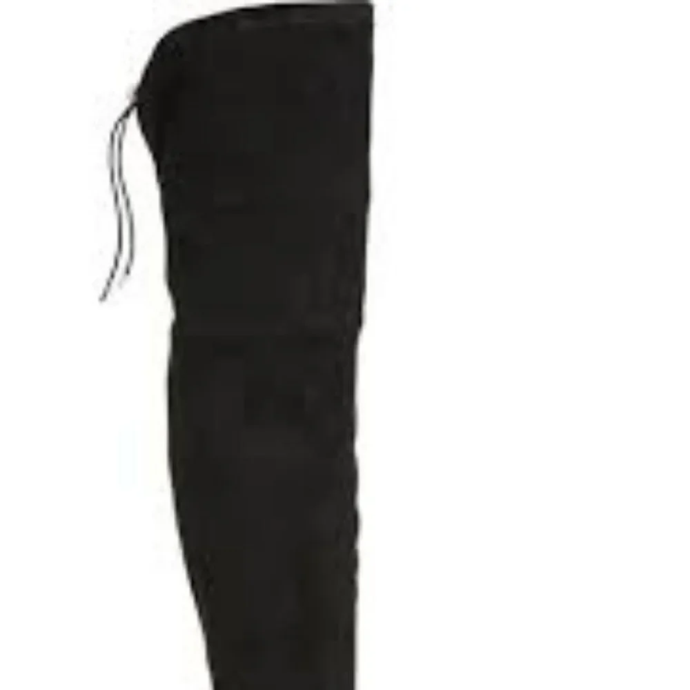 LIKE NEW SAM EDELMAN OTK PALOMA BLACK SUEDE BOOTS SIZE 7- RETAIL $398